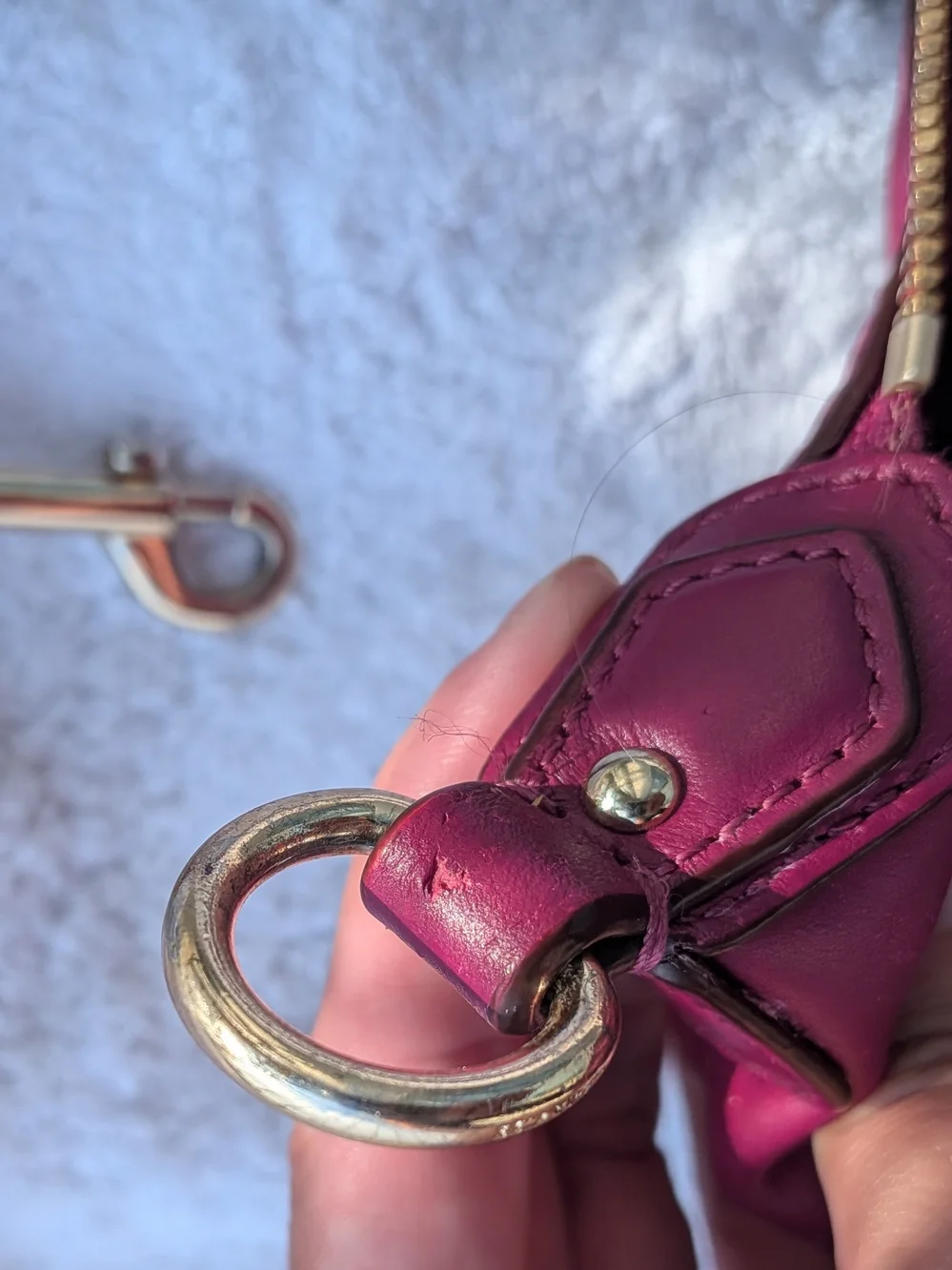 COACH Colette Fuchsia Leather Satchel/Crossbody, Orig MSRP $450.
